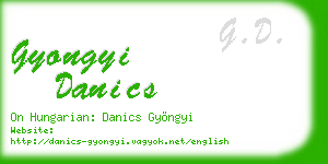 gyongyi danics business card
